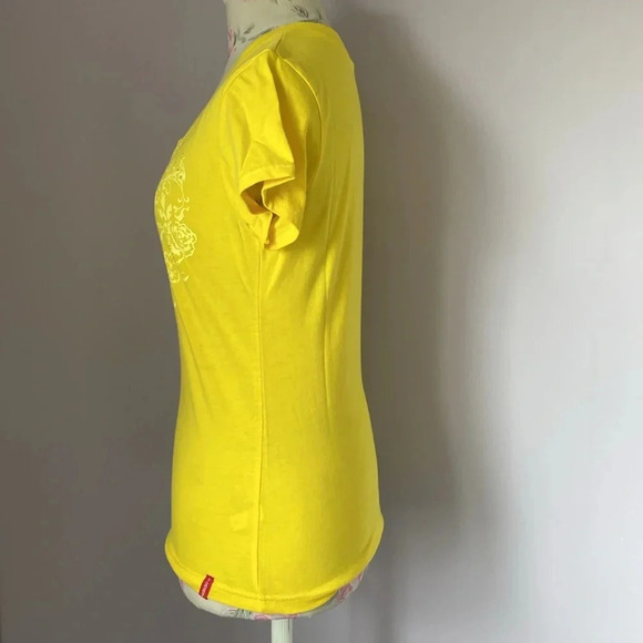 Yamamay short sleeve yellow summer time shirt size L - Picture 6 of 9